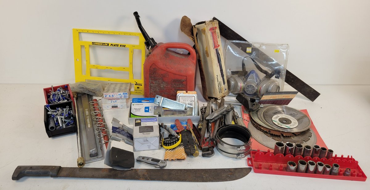 Assorted Hand Tools, Hardware and More