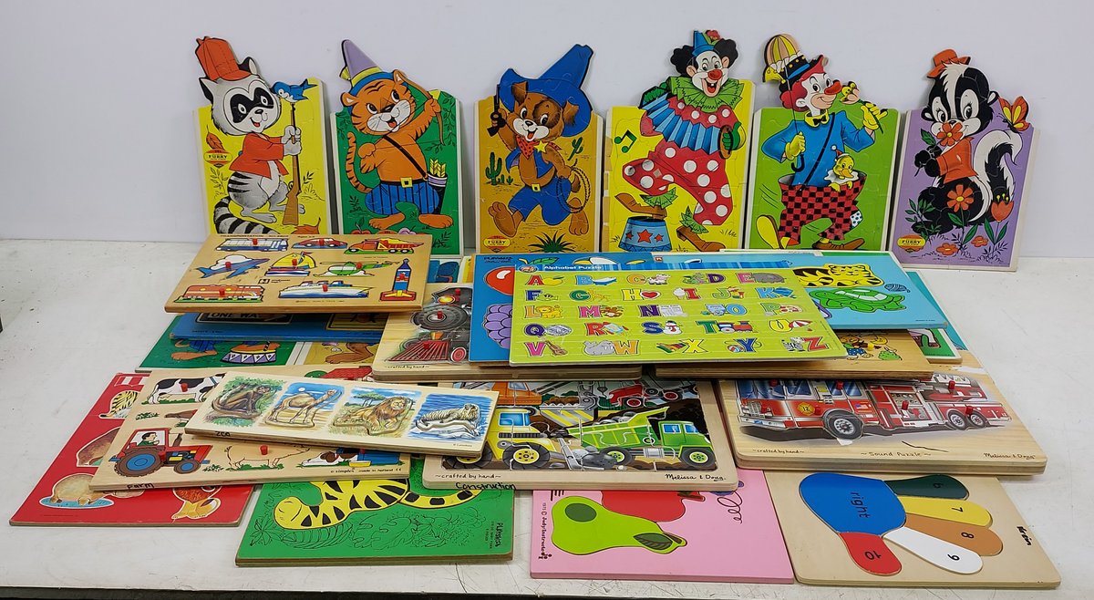 Vintage Lot of (31) Complete Children's Puzzles