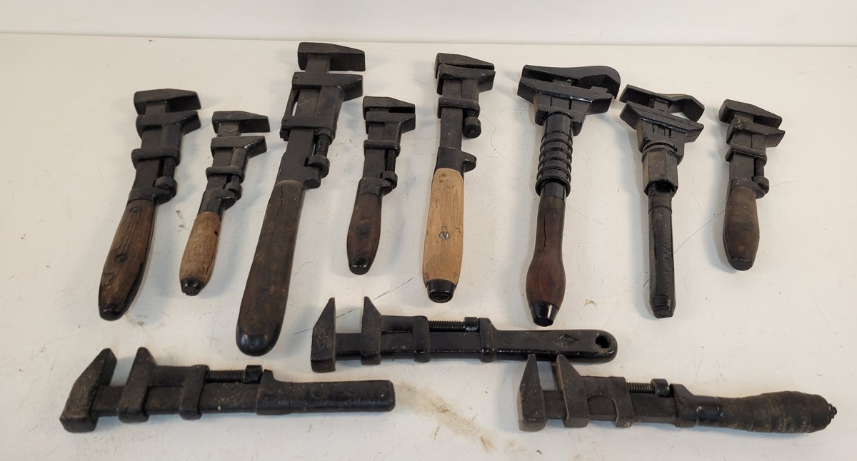 (11) Large Antique "Monkey" Wrenches