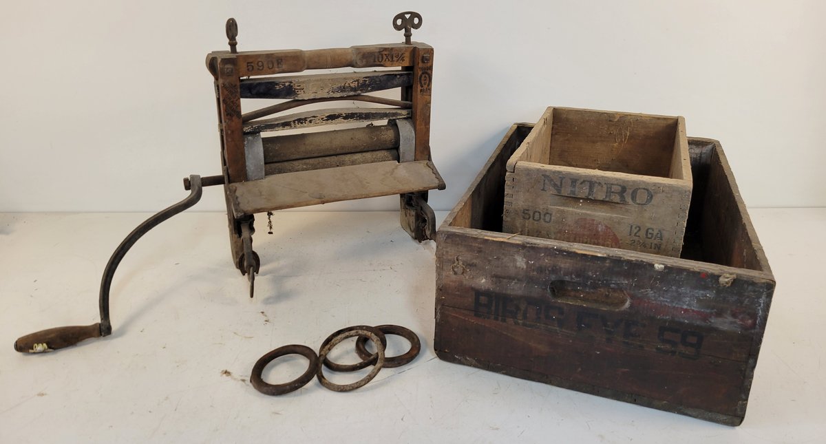 Wood Remington Ammunition Crate, Wringer & Bird's Eye Crate