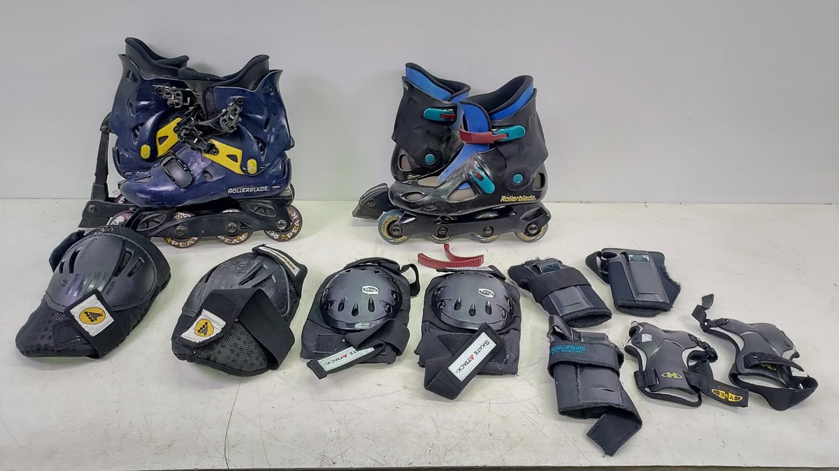 (2) Rollerblade Sets & Various Pads