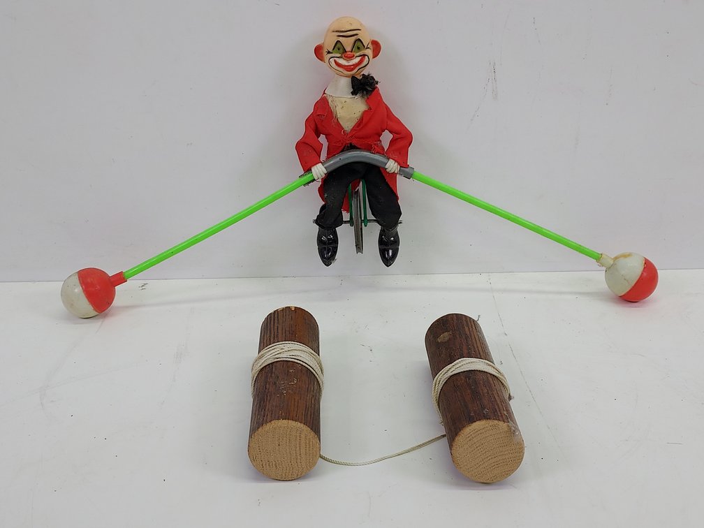 Vintage Balancing Unicycle Tight Rope Clown