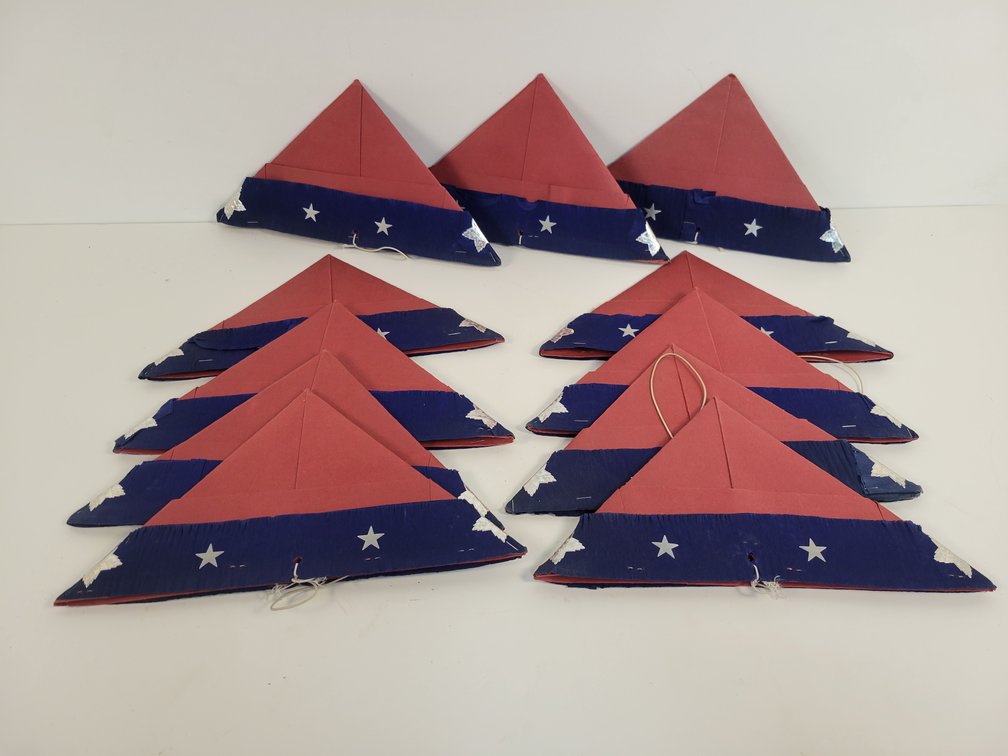 (11) Vintage Paper/Crepe Paper American Patriotic Hats
