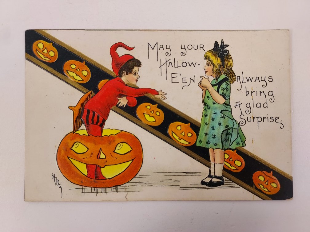Antique Halloween Postcard - Postmarked 1910