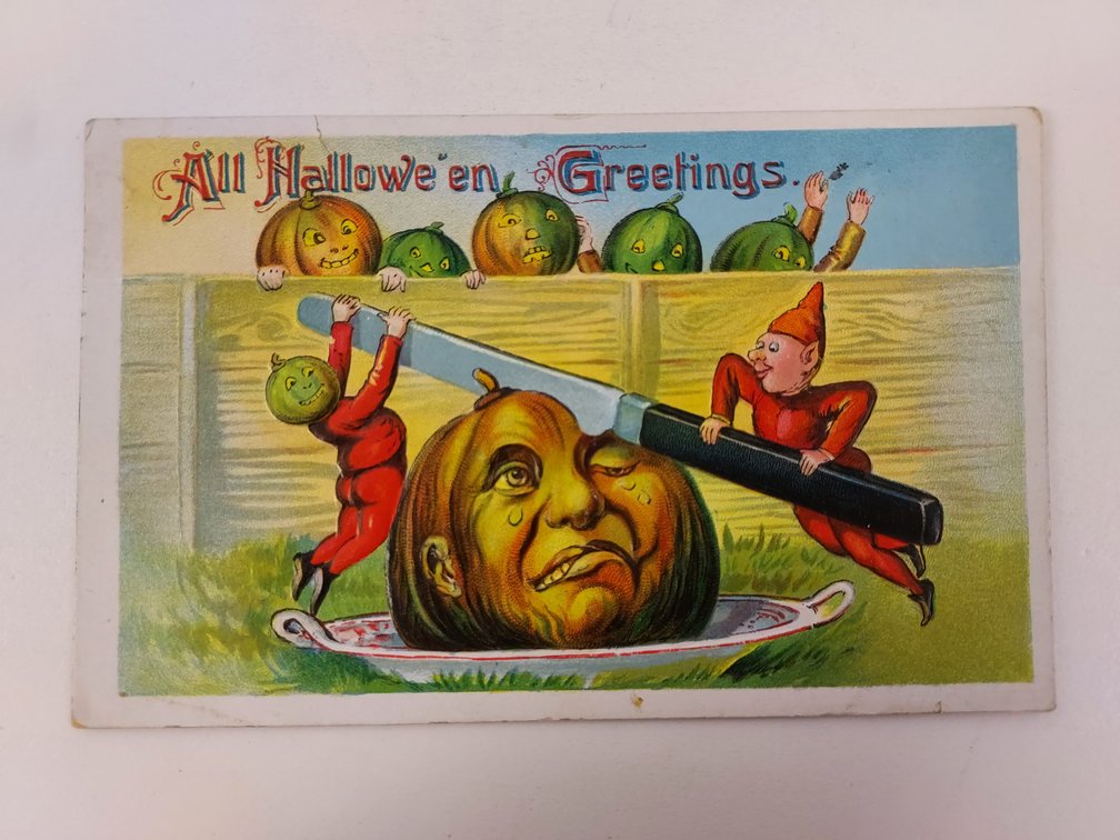 Antique Halloween Postcard - Postmarked 1909