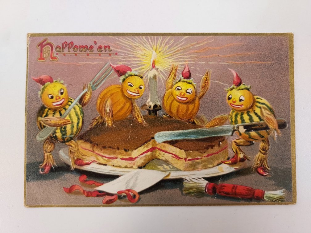 Antique Halloween Postcard - Postmarked 1909