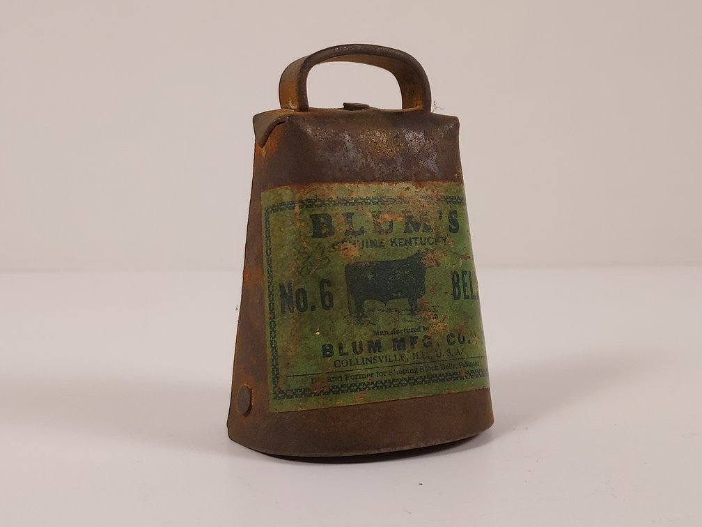 Vintage Blume's No. 6 Livestock Bell with Original Paper Label