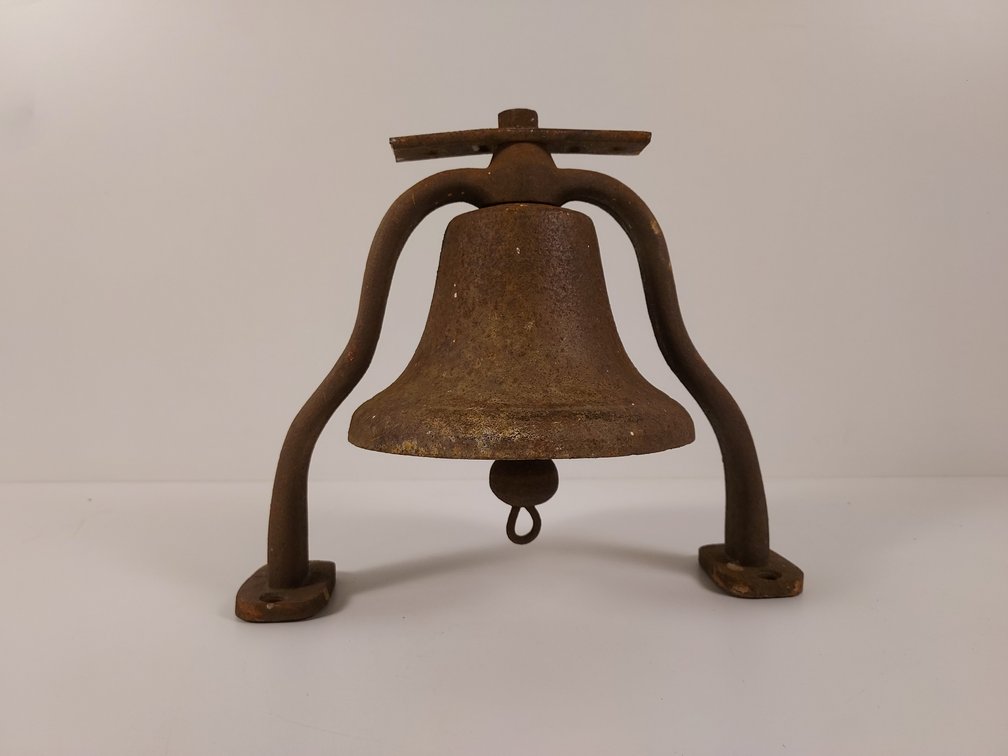 Antique Cast Iron Bell with Stand