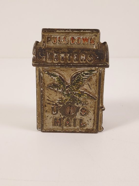 Antique "U.S. MAIL" Cast Iron Coin Still Bank