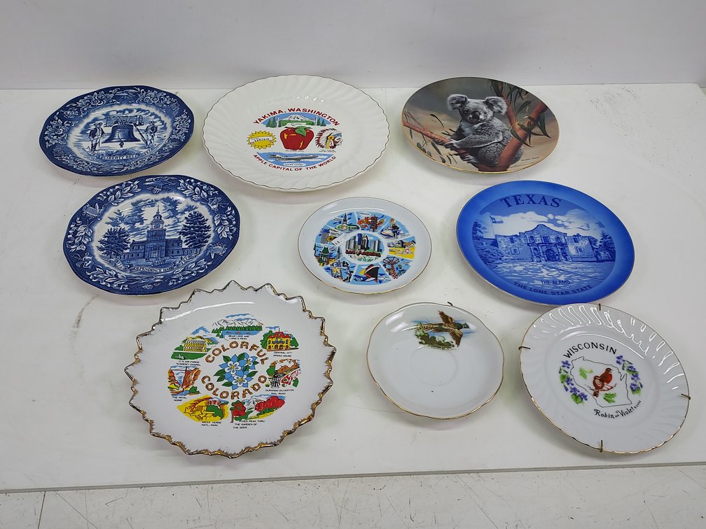 Lot of (9) Various Collector Plates