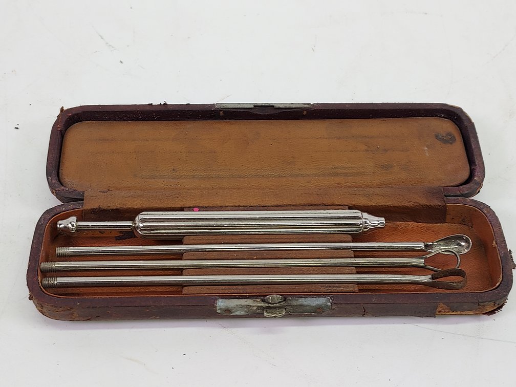 Vintage Irrigating Curette Medical Tools With Case