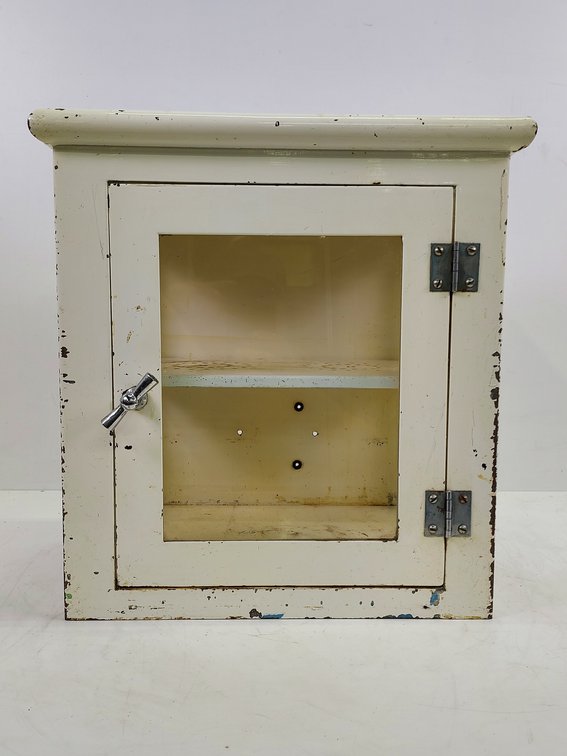 Vintage Steel & Glass Cabinet