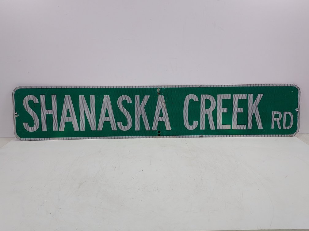 Aluminum "Shanaska Creek RD" Sign