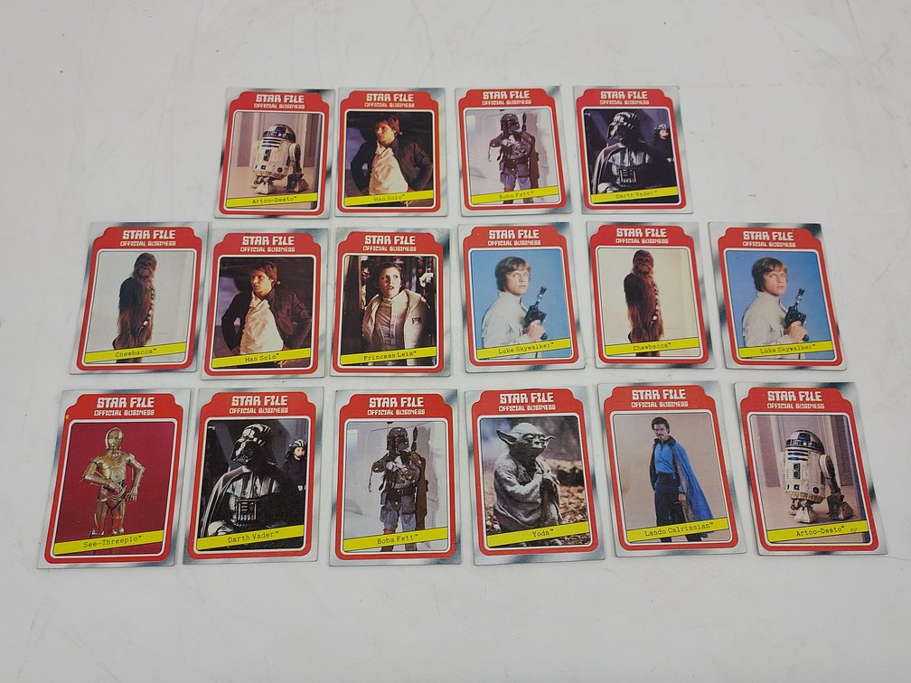 (16) Vintage 1980 Star Wars: Star File Cards