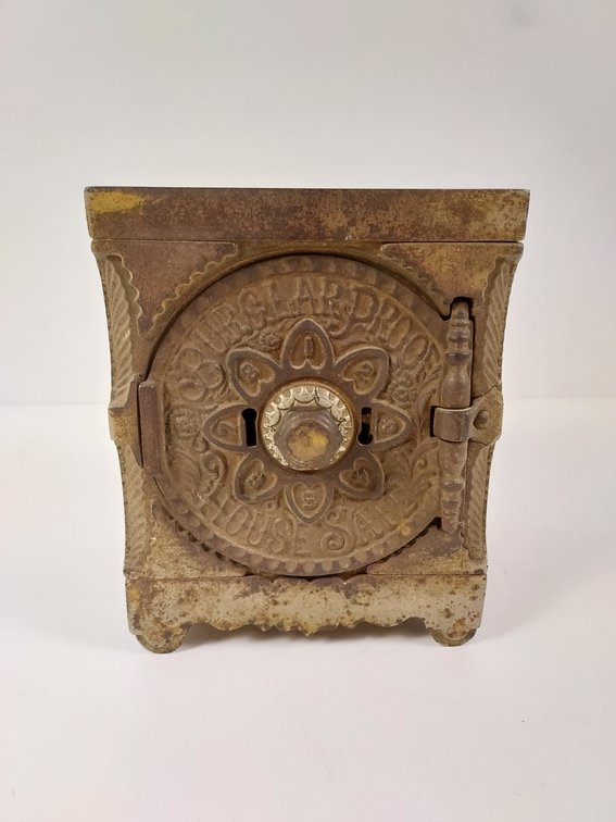 Antique J.E. Stevens "Burglar Proof" Cast Iron Safe