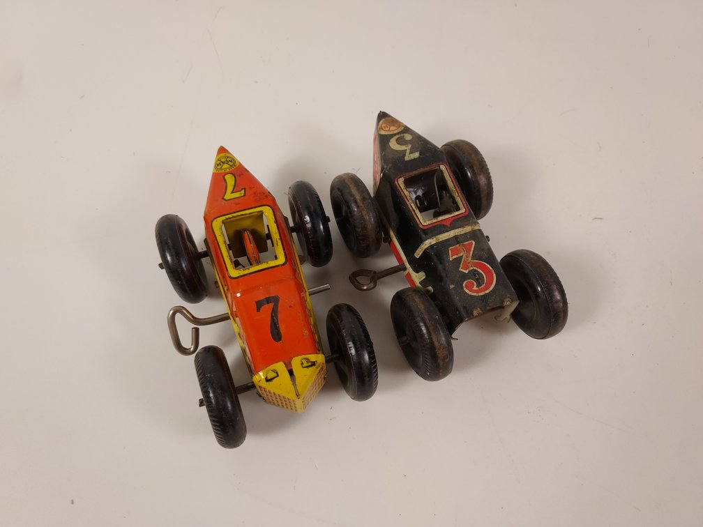 (2) Tin Lithograph MARX Wind-Up Race Cars
