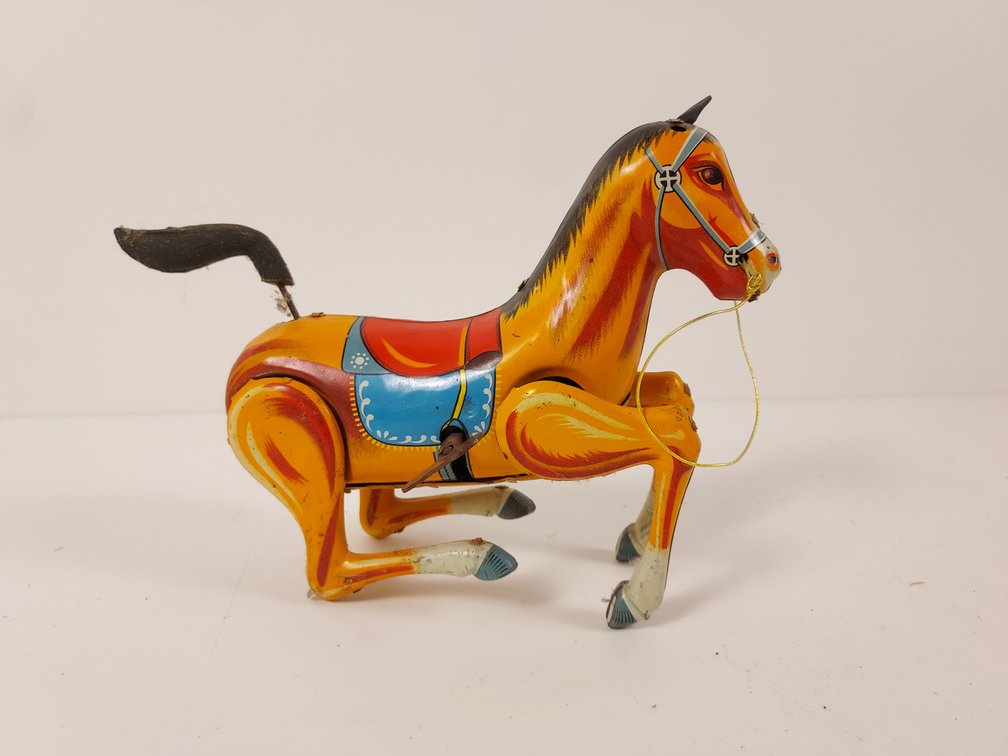 1950s Tin Lithograph Horse Wind-Up Toy