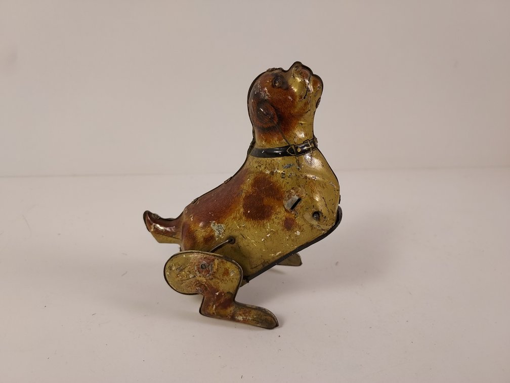 Pre-War German Salto "Gunthermann" Wind-Up Flipping Dog Toy