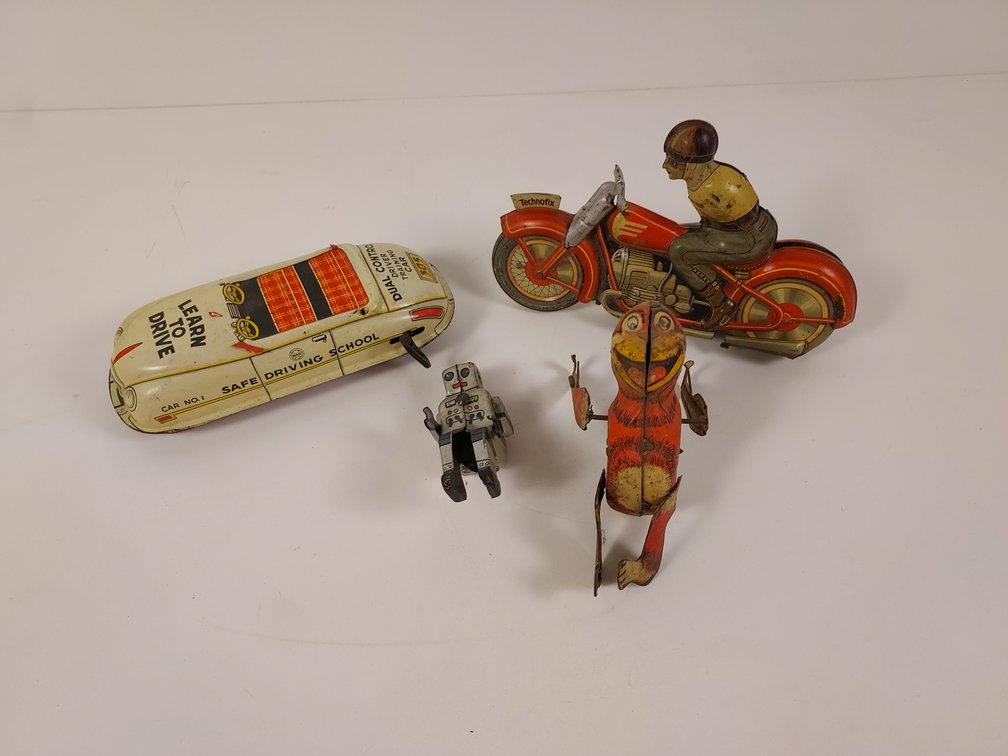 Lot of Vintage Tin Lithograph Toys