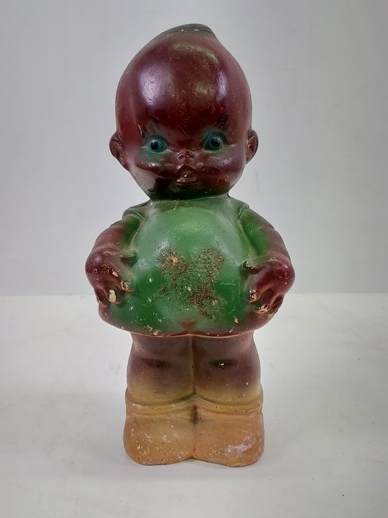Vintage Black Americana Chalkware Kewpie Doll Bank
