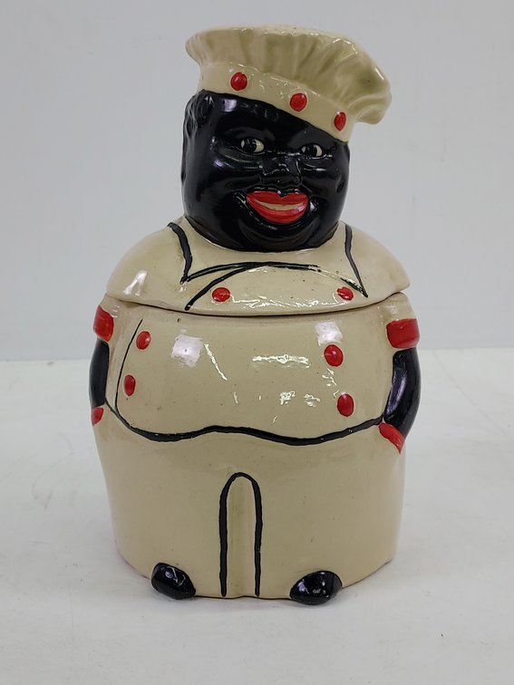 Vintage Ceramic Black Americana Chef Cookie Jar