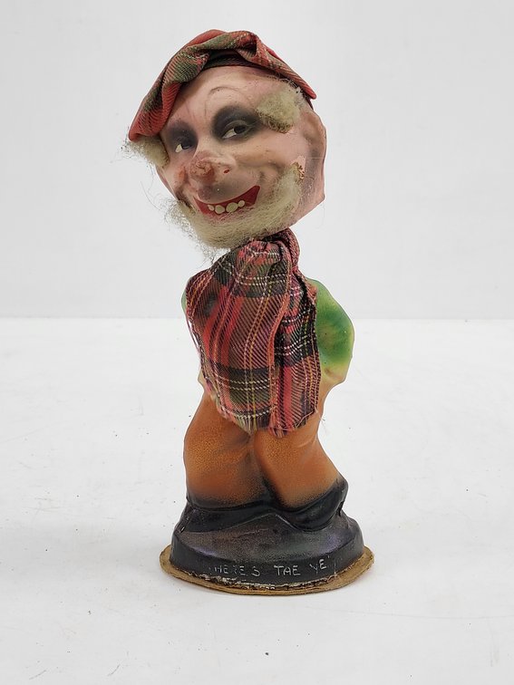 Vintage Celluloid Scottish Bobble Head