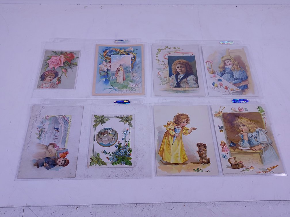 (8) Antique 1890's Woolson Spice Company Lion Coffee Trade Cards