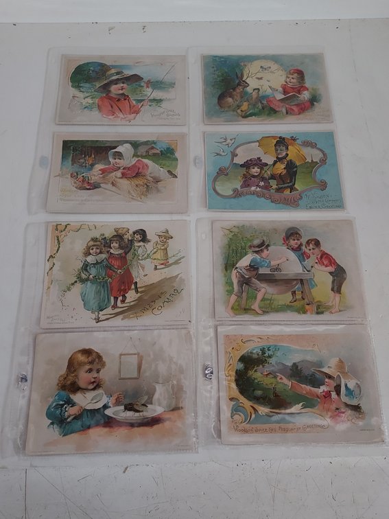(8) Antique 1890's Woolson Spice Company Lion Coffee Trade Cards