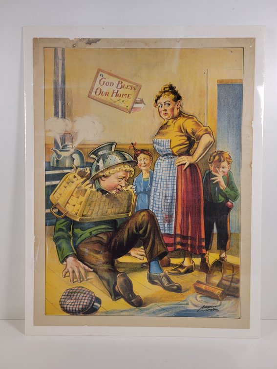 ca. 1910 Lithograph Poster Used for "The Two Oles" Show by George Engesser in St. Peter, MN
