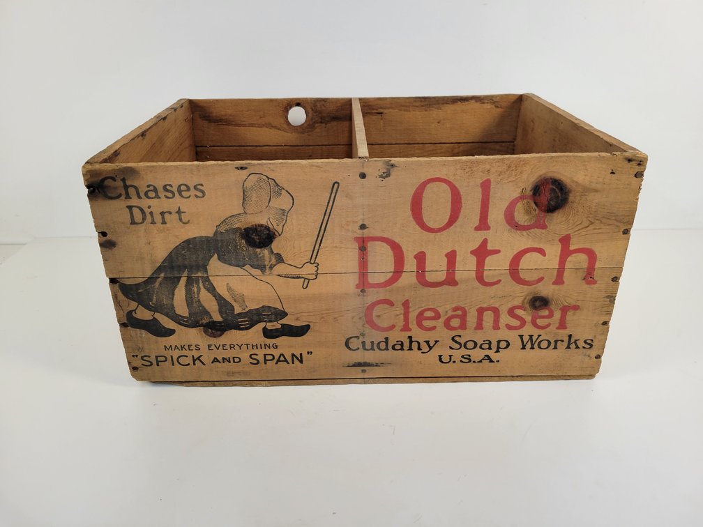 "Old Dutch Cleanser" Wood Shipping Crate