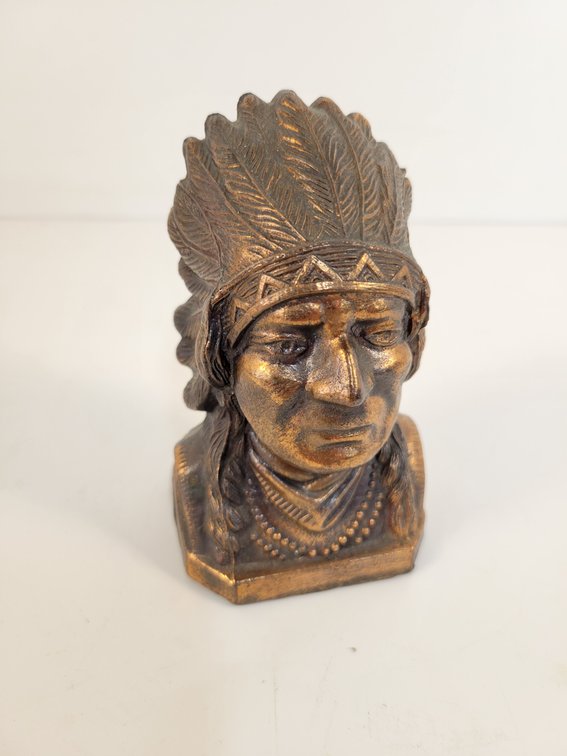Indian Chief Head Coin Bank