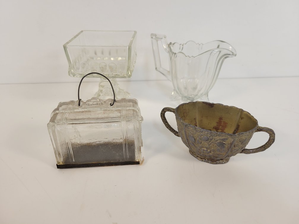 Glass "Suitcase" Candy Container and More