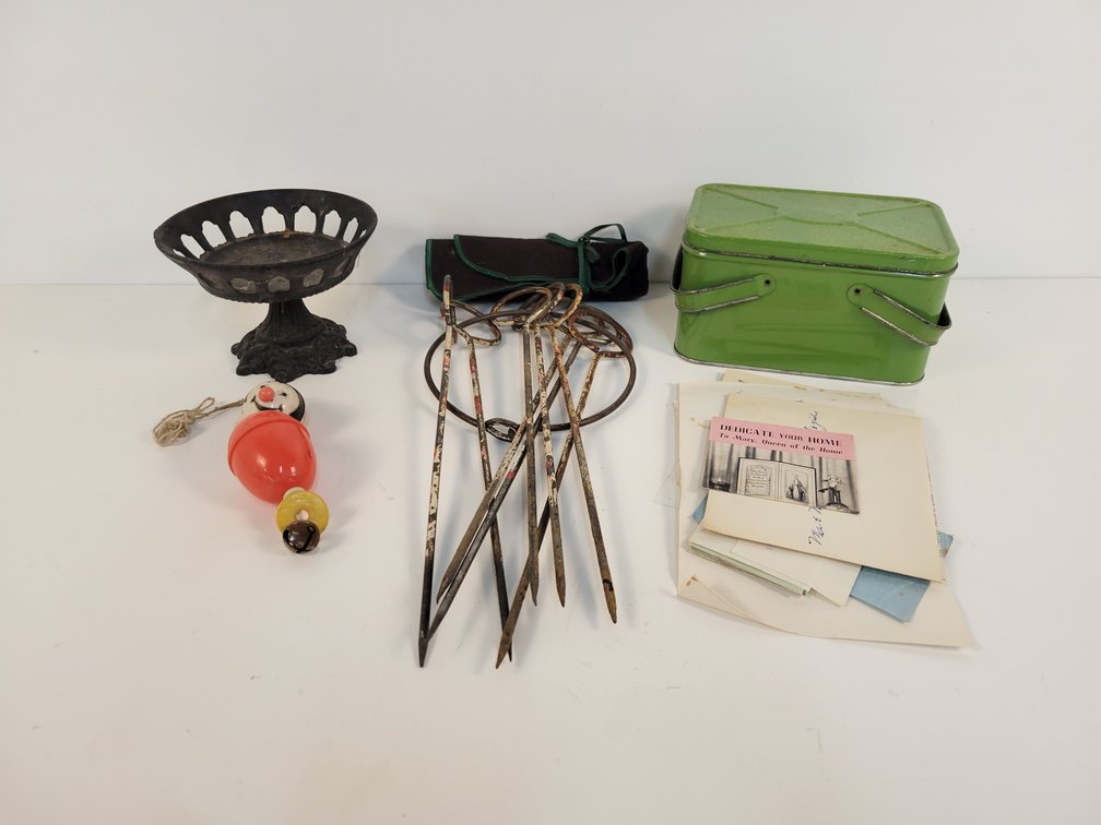Vintage Cast Iron Oil Lamp Base and More