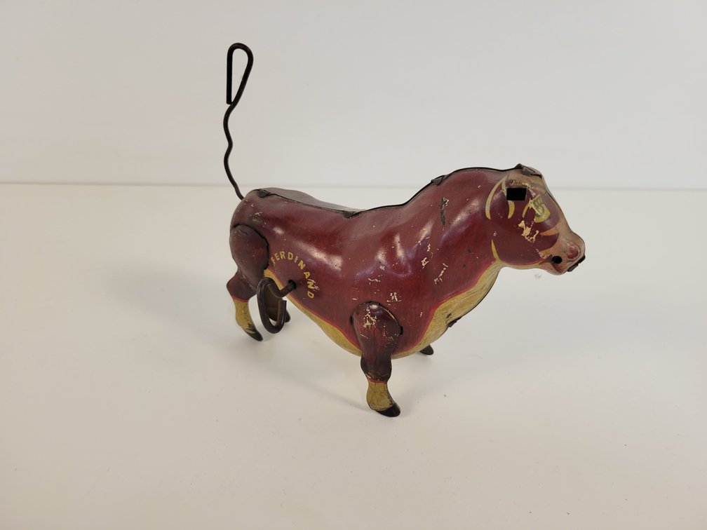 1938 MARX "Ferdinand" Tin Lithograph Wind-Up Bull Toy