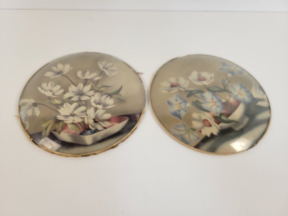 (2) Peter Watson's Studio Convex Glass Art Pieces