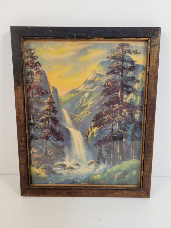 "Majestic Splendor" Vintage Framed Lithograph Print