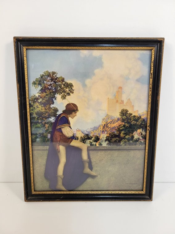 "The Page" Vintage Framed Lithograph Print
