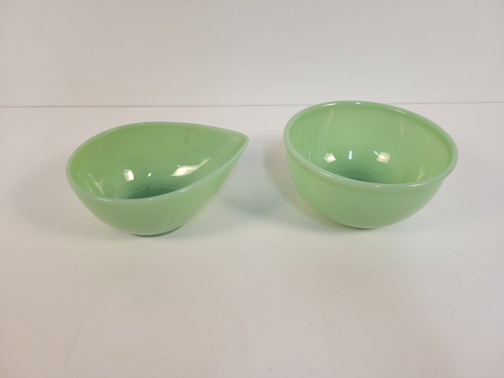 (2) Fire King Jadeite Bowls