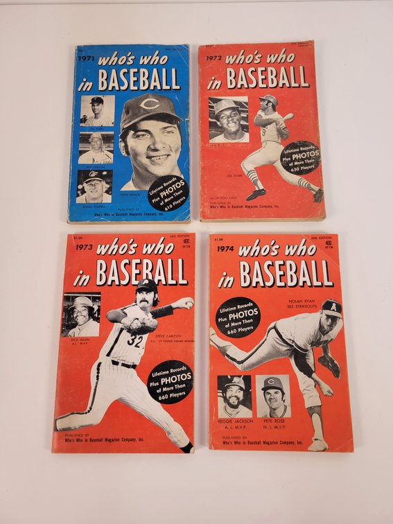 1971-74 "Who's Who in Baseball" Books