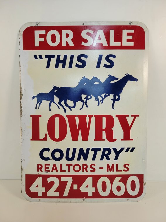 "This is Lowry Country" Metal Double-Sided Sign