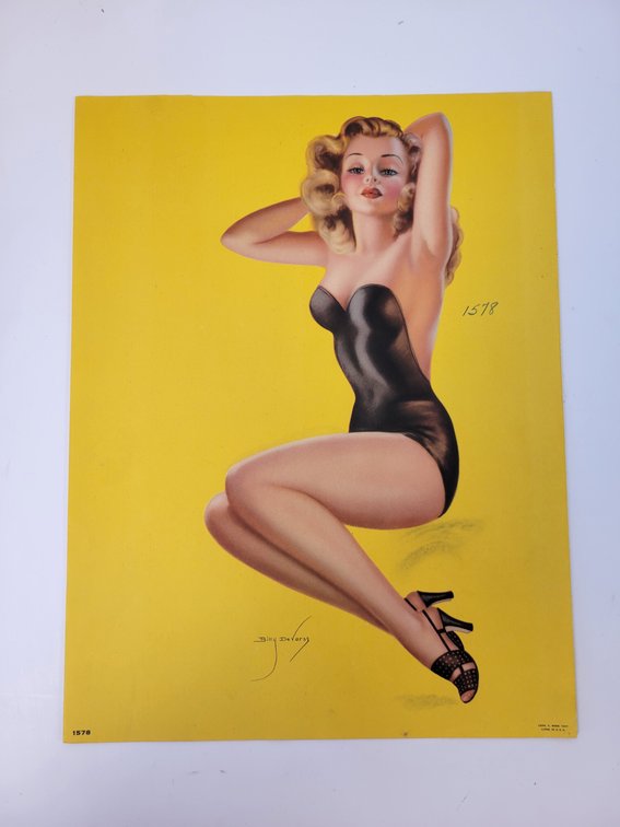 1947 Billy DeVorss Pinup Girl Lithograph Print