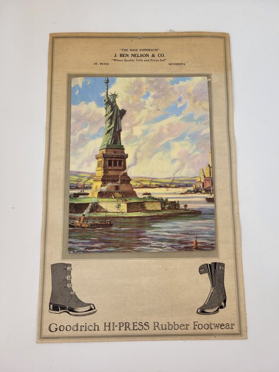Vintage St. Peter, MN Calendar - Goodrich Boots