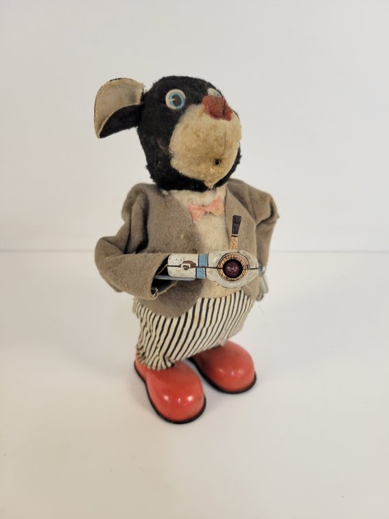 1950s "Smoking Bear" Remote Control Tin Toy