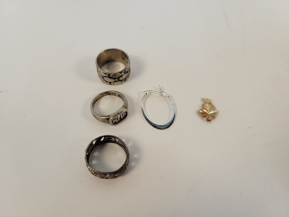 10K Gold and Sterling Silver Marked Jewelry
