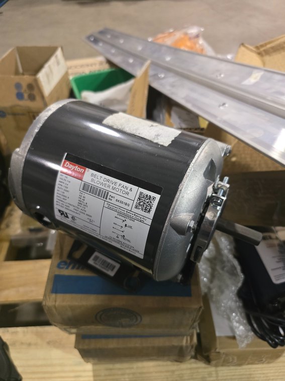 Dayton belt drive fan and blower motor.