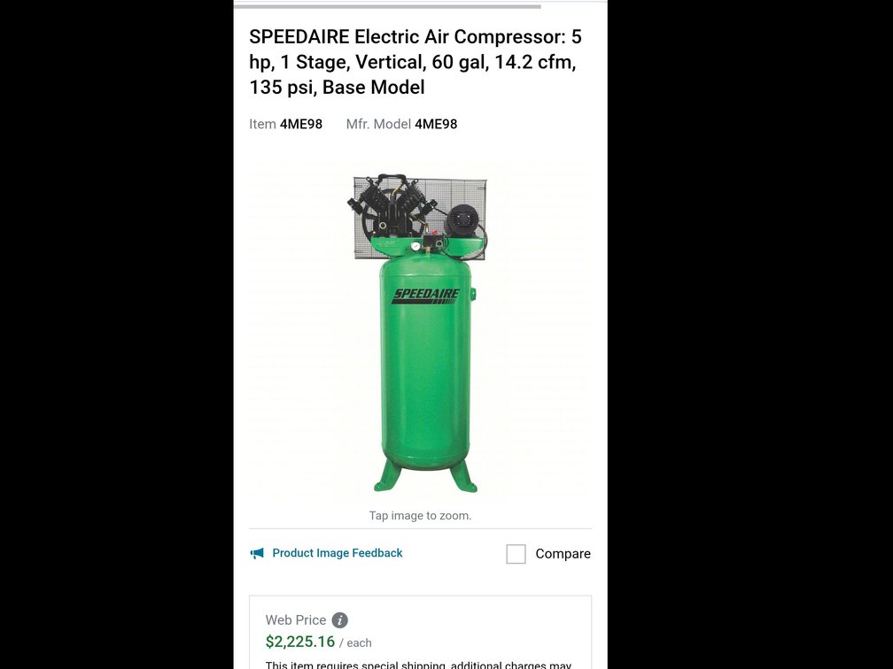 Speedaire stationary for compressor