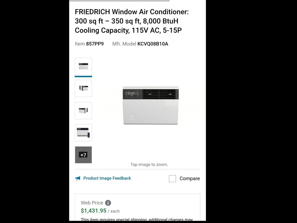 Friedrich Smart air conditioner 8000btu