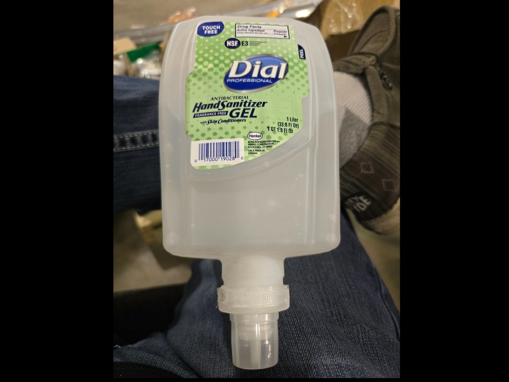 Dial hand sanitizer gel