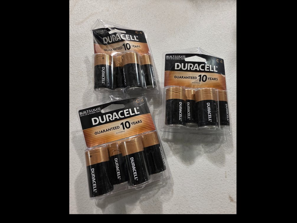 (3x) Duracell size C batteries 4pack