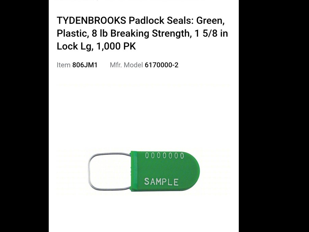 1000pack padlock seals